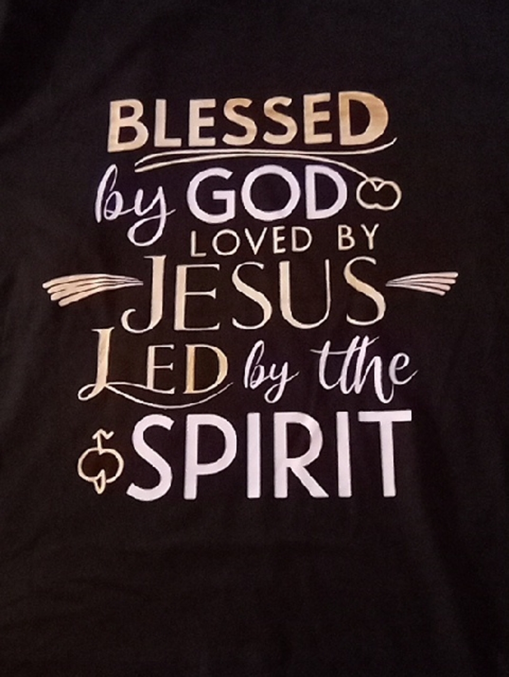 Blessed by God Black Short Sleeve Tee